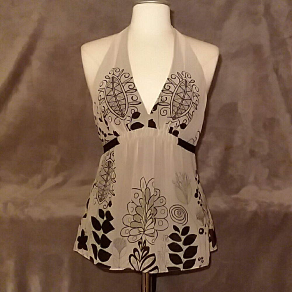 BCBG MaxAzaria Silk Halter Top